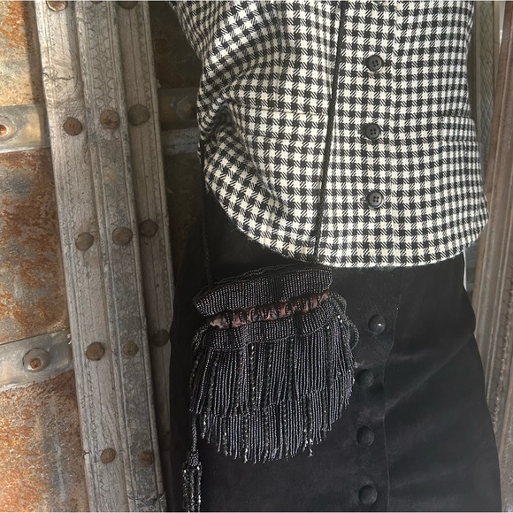 Beaded Fringe Mini Purse - Picture 1 of 5